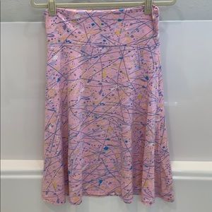 Lularoe Azure Skirt Paint Splatter Easter 80s